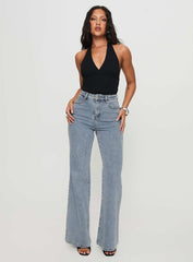Thearlie High Rise Flared Jeans Light Wash