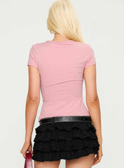 Are We Clear Button Up Top Pink