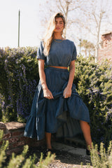 Kiera Denim Maxi Skirt - Final Sale