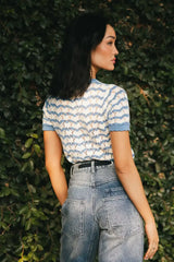 Eddie Knit Sweater In Blue - Final Sale