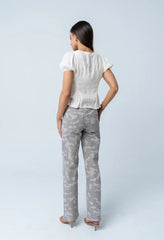 Brianna Embroidered Blouse In Cream