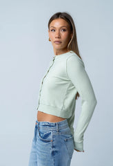 Christy Knit Sweater In Mint - Final Sale