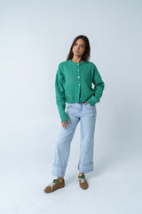 Valeria Oversized Sweater In Green - Final Sale