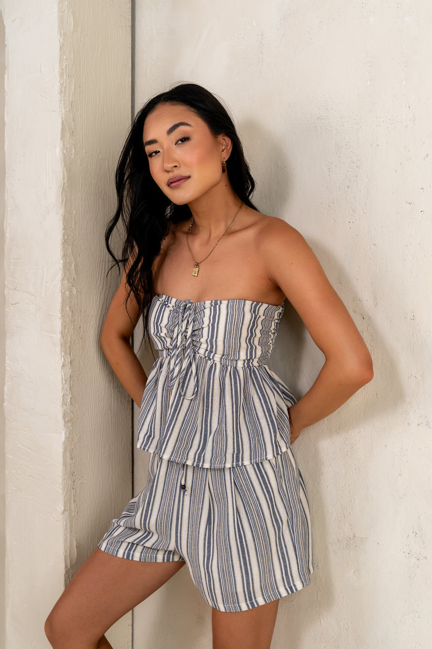 Nylah Striped Halter Top - Final Sale