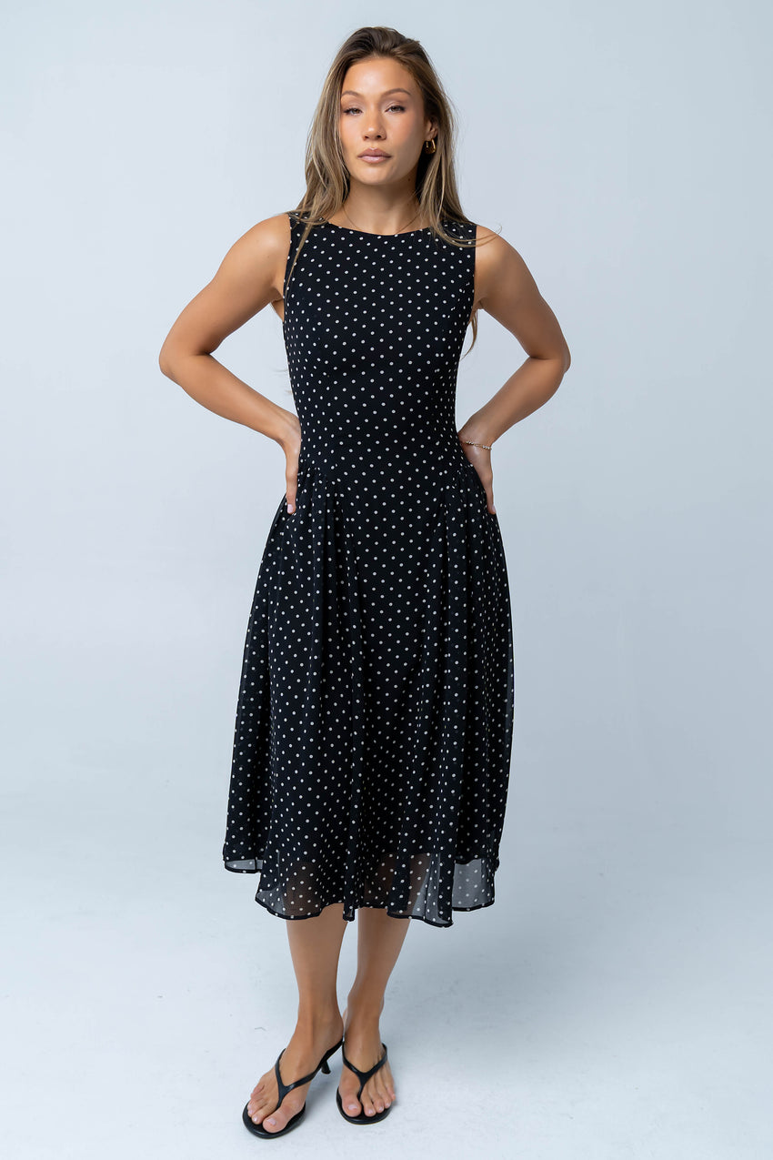 Liora Polka Dot Midi Dress - FINAL SALE