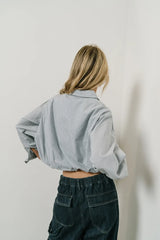 Rayna Striped Collared Top In Blue - Final Sale
