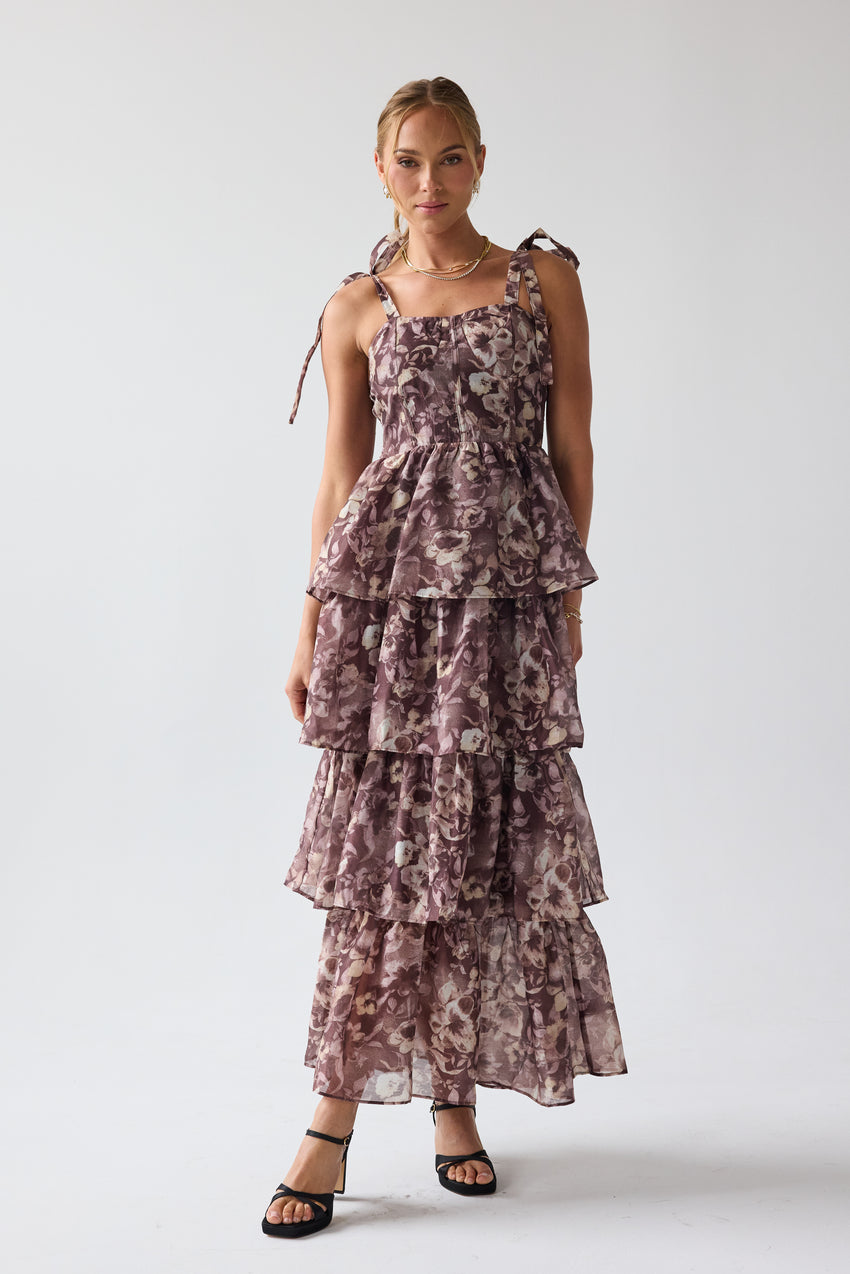 Susan Ruffle Maxi Dress - Final Sale