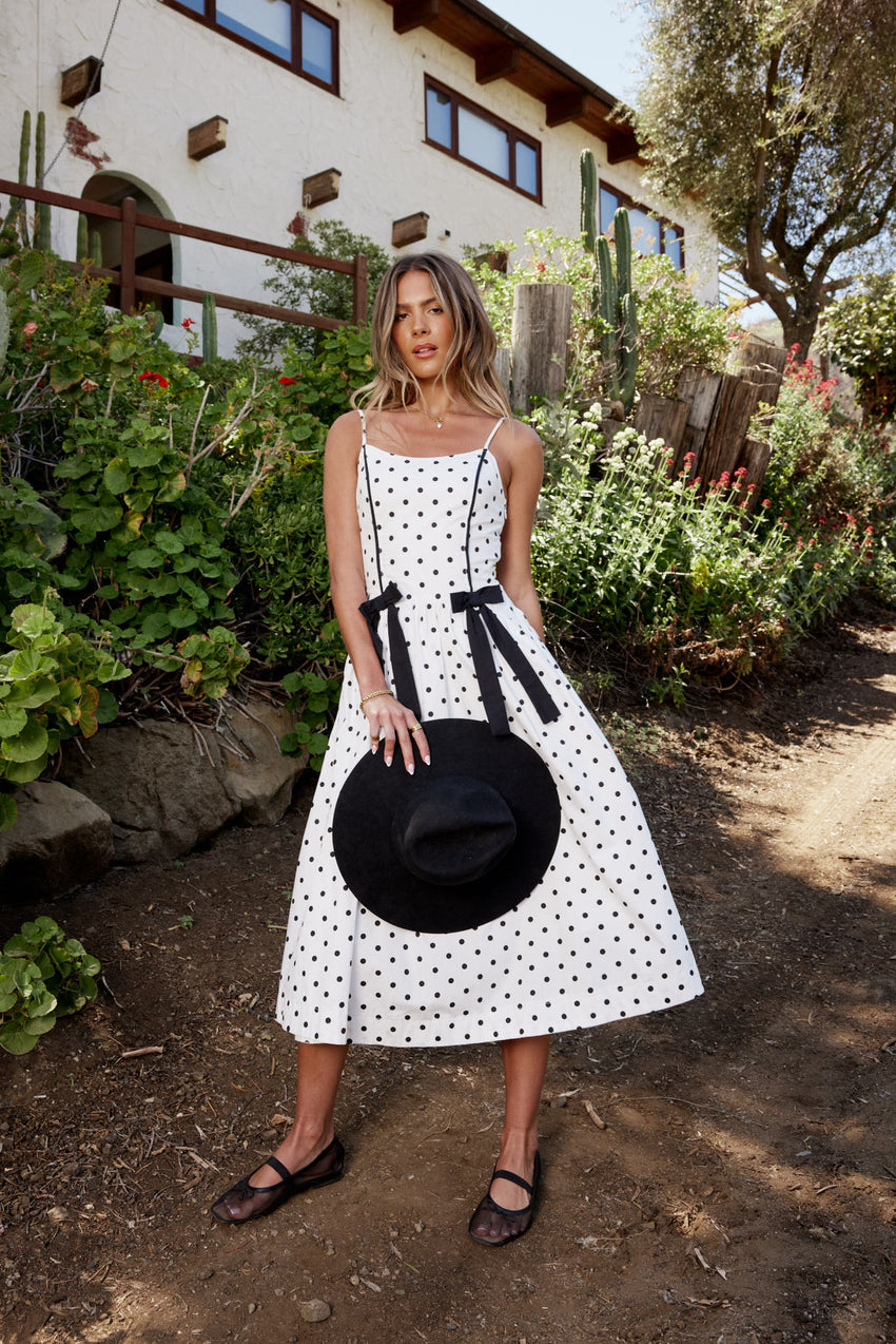 Scarlett Polka Dot Midi Dress - FINAL SALE