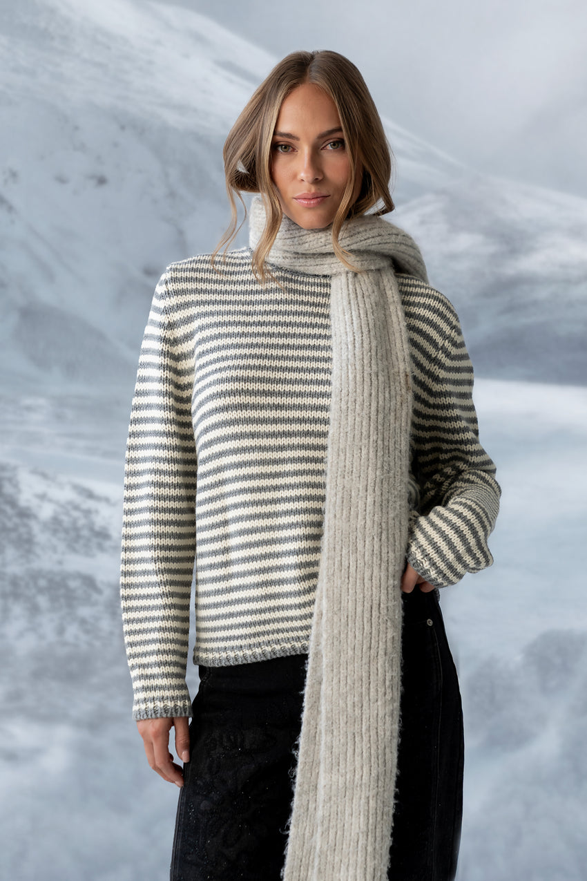 Jones Knit Sweater in Heather Grey - FINAL SALE